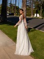 Flirty Boho Lace A-line Bridal Gown with Short Sweep Train Simply Val Stefani Alora S2161