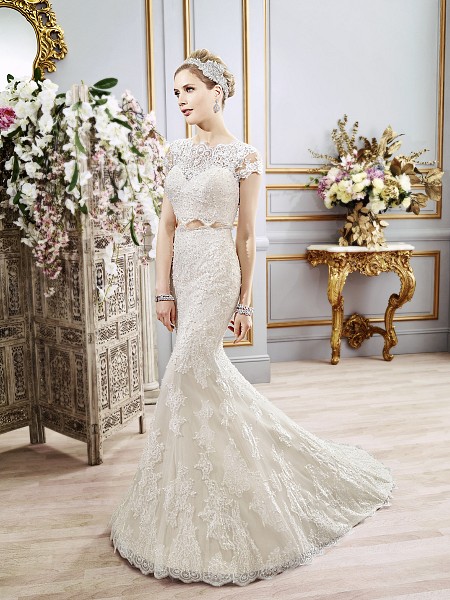 Val Stefani CASSIEL short sleeve couture two piece wedding dress Val Stefani CASSIEL short sleeve couture two piece wedding dress