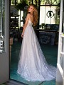 Style LEONIS strapless tulle wedding dress with sweep train 