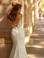 Style KAIA S2236 Sexy Beaded Lace Trim Low Illusion Back Mermaid Bridal Gown 