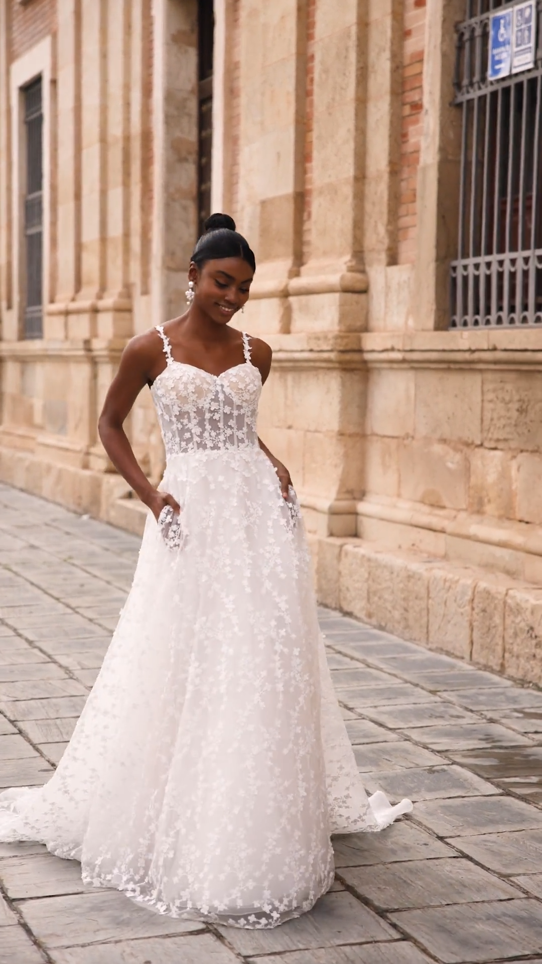 Unlined Sweetheart and Open Illusion Back Embroidered Lace Fabric Ball Gown Style CECILIA