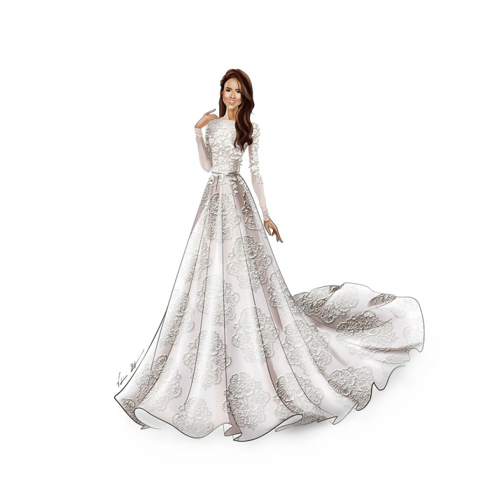 Renaissance Drawing Gown Dress Princess line, My Dreamlines Wedding Dress  Sketch, fashion, fashion Illustration png | PNGEgg