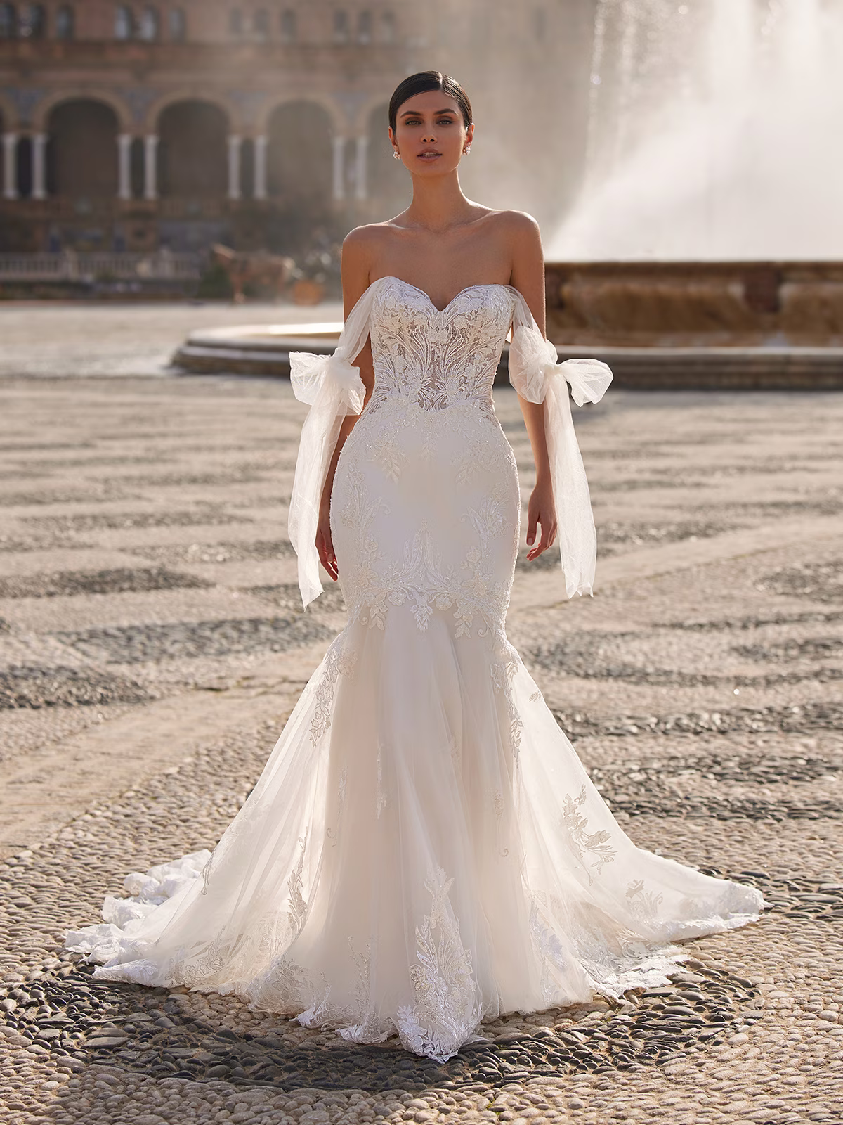 Wedding Dress with Basque Waist
