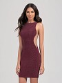 Val Stefani Cocktail 3355RE sexy shimmering glitter jersey short party dress with sheer illusion side panels Val Stefani Cocktail 3355RE sexy shimmering glitter jersey short party dress with sheer illusion side panels
