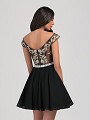 Val Stefani Cocktail 3356RG lace off-the-shoulder short chiffon A-line homecoming dress with beaded natural waist Val Stefani Cocktail 3356RG lace off-the-shoulder short chiffon A-line homecoming dress with beaded natural waist