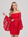 Val Stefani Cocktail 3361RE retro lace short sheath boho dress with long vintage sleeves Val Stefani Cocktail 3361RE retro lace short sheath boho dress with long vintage sleeves