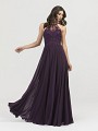 ValStefani 3402RG halter lace floor length dress in purple