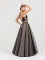 ValStefani 3414RY crisscross back two piece ball gown with lace-up sides