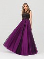 ValStefani 3480RE illusion bateau neckline tulle ball gown in black and purple ValStefani 3480RE illusion bateau neckline tulle ball gown in black and purple