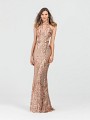ValStefani 3492RD gold and nude halter neck sequin trumpet dress with illusion inset ValStefani 3492RD gold and nude halter neck sequin trumpet dress with illusion inset