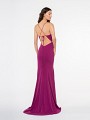 Style 3679RA sexy crisscross tie back metallic jersey mermaid formal gown with kick train Style 3679RA sexy crisscross tie back metallic jersey mermaid formal gown with kick train