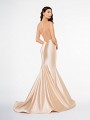 Style 3683RA sexy strappy back stretch charmeuse mermaid formal dress with kick train Style 3683RA sexy strappy back stretch charmeuse mermaid formal dress with kick train