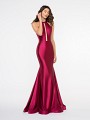 Style 3684RA sleek wine halter neck with illusion inset stretch charmeuse mermaid formal gown Style 3684RA sleek wine halter neck with illusion inset stretch charmeuse mermaid formal gown