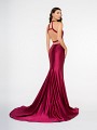 Style 3684RA racerback with cutout mermaid gown with kick train and horsehair trim hem Style 3684RA racerback with cutout mermaid gown with kick train and horsehair trim hem