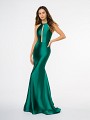 Style 3684RA elegant emerald stretch charmeuse mermaid gown with illusion inset halter neckline Style 3684RA elegant emerald stretch charmeuse mermaid gown with illusion inset halter neckline