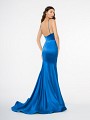 Style 3685RA sexy open back with straps formal mermaid stretch charmeuse gown with kick train Style 3685RA sexy open back with straps formal mermaid stretch charmeuse gown with kick train
