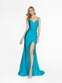 ValStefani 3708RL turquoise dress with sweetheart neckline and illusion inset ValStefani 3708RL turquoise dress with sweetheart neckline and illusion inset