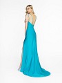 ValStefani 3708RL turquoise dress with natural waistline and wrap skirt ValStefani 3708RL turquoise dress with natural waistline and wrap skirt
