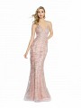 ValStefani 3712RG sparkly dusty pink mermaid dress with re-embroidered lace appliques ValStefani 3712RG sparkly dusty pink mermaid dress with re-embroidered lace appliques