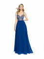 ValStefani 3713RY navy sequined chiffon a-line prom dress with straps ValStefani 3713RY navy sequined chiffon a-line prom dress with straps