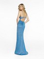 ValStefani 3715RG floor length turquoise dress with keyhole back and cutout at back ValStefani 3715RG floor length turquoise dress with keyhole back and cutout at back