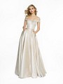 ValStefani 3716RG gold full a-line off the shoulder prom dress with sequins