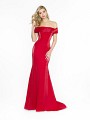 ValStefani 3718RA chic and cute off the shoulder wine prom dress