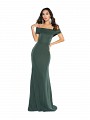 ValStefani 3718RA affordable mesh jersey forest green prom dress