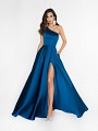 ValStefani 3726RA soft and fancy navy dress with one shoulder strap ValStefani 3726RA soft and fancy navy dress with one shoulder strap