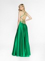 ValStefani 3727RA green a-line dress with crisscross tie back and natural waistline ValStefani 3727RA green a-line dress with crisscross tie back and natural waistline