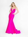 ValStefani 3729RA fashionable stretch charmeuse hot pink mermaid dress
