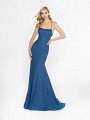 ValStefani 3730RA navy metallic jersey mermaid prom dress with straps ValStefani 3730RA navy metallic jersey mermaid prom dress with straps