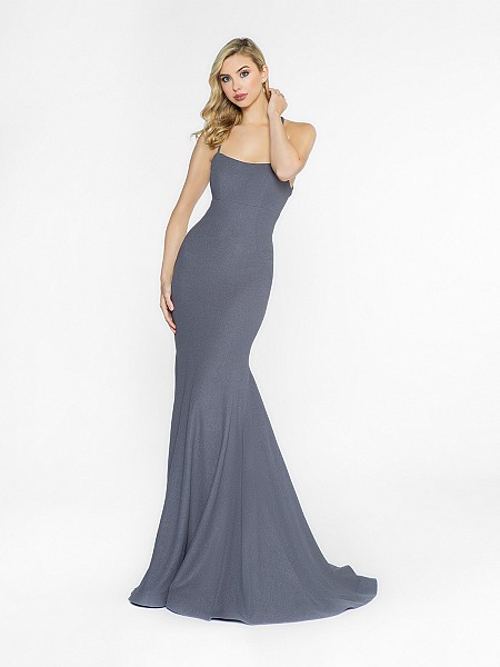 ValStefani 3730RA metallic charcoal dress with scoop neck neckline ValStefani 3730RA metallic charcoal dress with scoop neck neckline