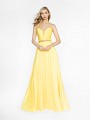 ValStefani 3731RA affordable stretch charmeuse yellow a-line two piece prom dress