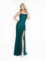 ValStefani 3732RA glittery emerald prom dress with scoop neck neckline