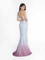 ValStefani 3736RD ombre silver and red dress with natural waistline and kick train ValStefani 3736RD ombre silver and red dress with natural waistline and kick train