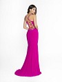 ValStefani 3740RW magenta dress with kick train and elegant lace up back ValStefani 3740RW magenta dress with kick train and elegant lace up back