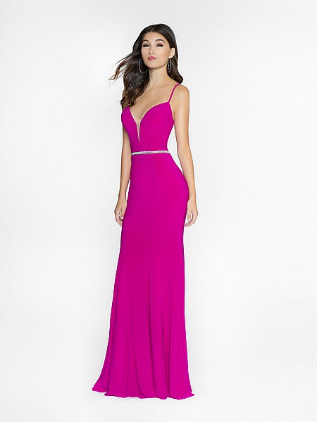 ValStefani 3740RW magenta mermaid dress with deep sweetheart neckline and illusion inset ValStefani 3740RW magenta mermaid dress with deep sweetheart neckline and illusion inset