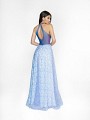 ValStefani 3744RC multi purple dress with racer back and keyhole with horsehair trim hem ValStefani 3744RC multi purple dress with racer back and keyhole with horsehair trim hem