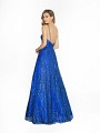 ValStefani 3747RY floor length navy prom dress with open back and straps ValStefani 3747RY floor length navy prom dress with open back and straps
