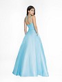 ValStefani 3748RC light blue floor length ball gown with natural waistline and horsehair trim hem