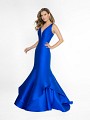 ValStefani 3749RC fancy royal blue dress with deep v-neck neckline and illusion inset ValStefani 3749RC fancy royal blue dress with deep v-neck neckline and illusion inset