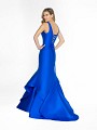 ValStefani 3749RC royal blue dress with lace up deep v-back and kick train ValStefani 3749RC royal blue dress with lace up deep v-back and kick train