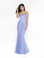 ValStefani 3754RE fashionable lavender prom dress with beaded straps and sash at waist