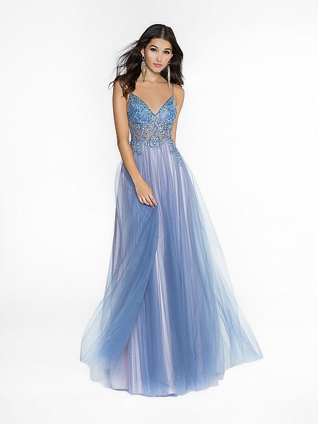 ValStefani 3755RG unlined steel blue and pink dress with sweetheart neckline and straps ValStefani 3755RG unlined steel blue and pink dress with sweetheart neckline and straps