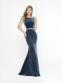 ValStefani 3757RE fashionable and shiny charcoal prom dress with rhinestones 
