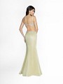 ValStefani 3758RC gold dress with cutout at back bodice and horsehair trim hem ValStefani 3758RC gold dress with cutout at back bodice and horsehair trim hem