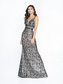 ValStefani 3762RD black leopard sequin net dress with rhinestones, bugle and seed beads