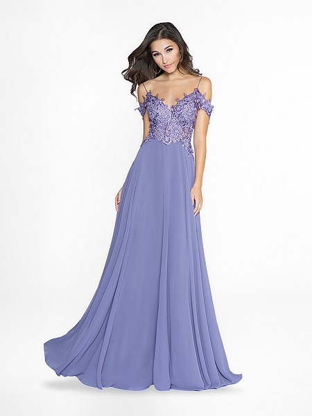 ValStefani 3764RW unlined lilac dress with sweetheart neckline and re-embroidered lace appliques ValStefani 3764RW unlined lilac dress with sweetheart neckline and re-embroidered lace appliques