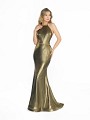 ValStefani 3770RE elegant gold mermaid dress with halter neck neckline